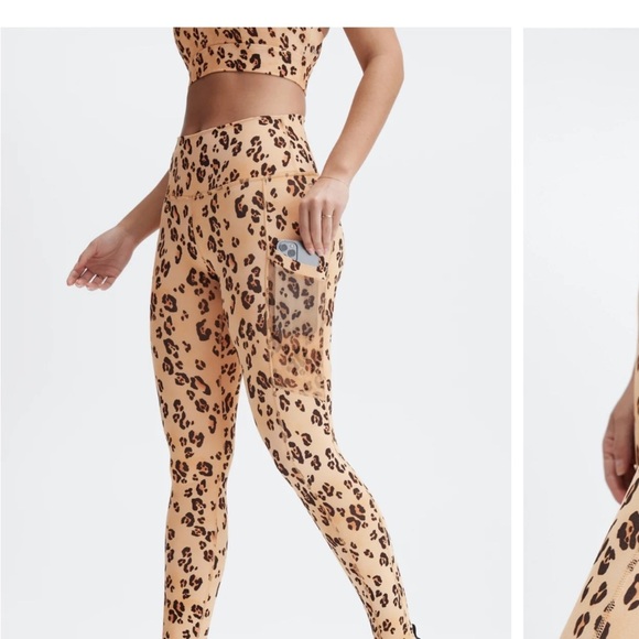 FABLETICS Desert 🌵 Leopard 🐆 Print POWERHOLD High-Waisted Leggings size XS - Picture 5 of 11